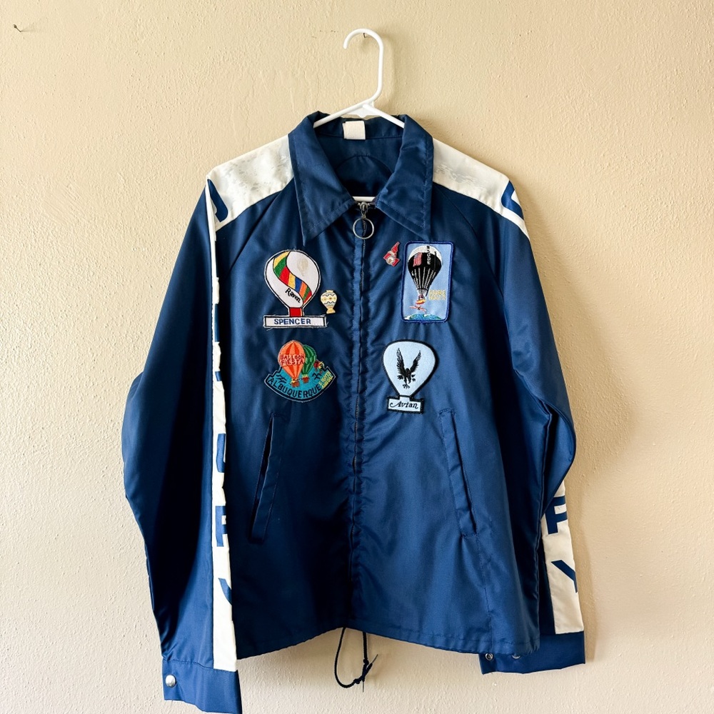 Vintage King Jack Windbreaker Patch Jacket - image 1
